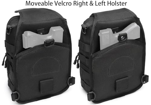 Tactical Sling Backpack With Holster Military Crossbody Bag for Men Single Shoulder Back Pack 10L - color: Grey Gray