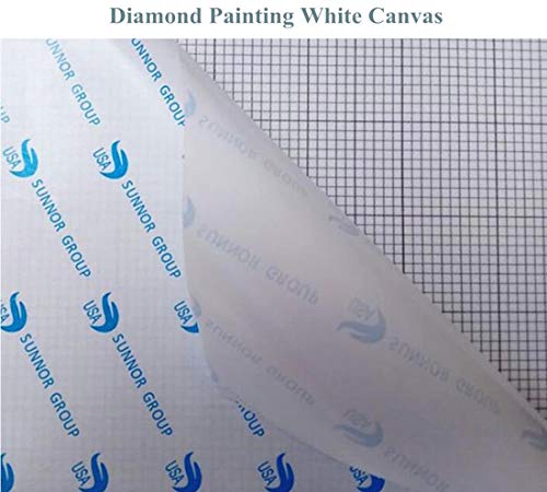 5Pcs/Lot 40x60CM Diamond Painting Canvas with Glue, Round/Square Blank Grid Canvas Empty for Customized Projects - color: Square Canvas, size: 40x60CM-5PCS