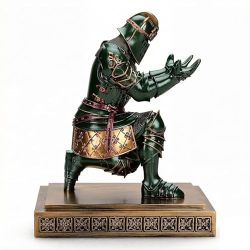 King's Guard Knight Pen Holder with a Letter Opener Desk Organizers Green - color: Green