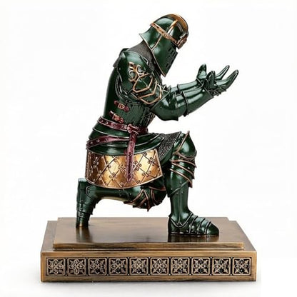 King's Guard Knight Pen Holder with a Letter Opener Desk Organizers Green - color: Green