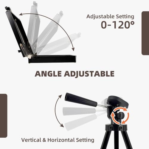 Black French Style Easel Sketch Box with Aluminum Tripod - color: Black