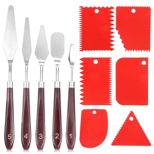 11 Pcs Palette Knife Painting Spatula Color Mixing Set