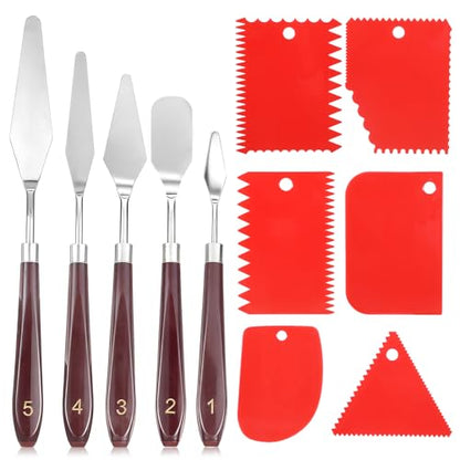 11 Pcs Palette Knife Painting Spatula Color Mixing Set
