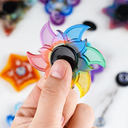 NiArt Fidget Spinner Bearings with Caps 16 Pack, Chrome Steel DIY Set - size: ONLY 16 BLACK Cap Bearings