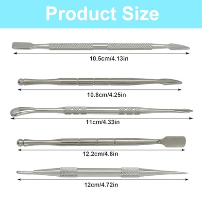 Jiozermi 5 Pack Wax Carving Tools, Stainless Steel Sculpting Tools - color: Silver, size: 5 Pcs