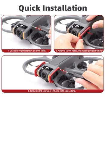 BTG Gimbal Protector Gimbal Bumper for DJI Avata 2 Drone Accessories Parts Gimbal Guard (Red)