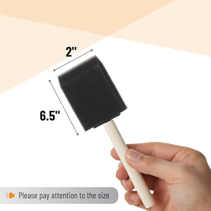 Bates 2-Inch Foam Paint Brushes, 32 Pack - Sponge Brushes for Painting, Staining, and Mod Podge - color: Black, size: 2 inch, 32 Pack