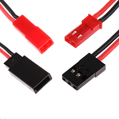 2Pairs Vgoohobby 10CM JST Plug to JR Connector Male Female Cable Servo Adapter Wire for RC Plane Helicopter Car - size: 10Cm/3.93"