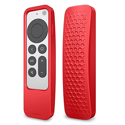 Fintie Case for Apple TV 4K / HD Siri Remote (2nd / 3rd Gen) and AirTag - color: Red