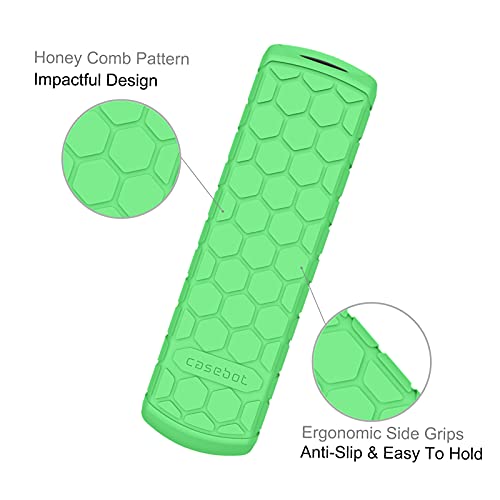 CaseBot Silicone Case for Alexa Voice Remote (2nd & 3rd Generation) - color: Green Glow in the Dark