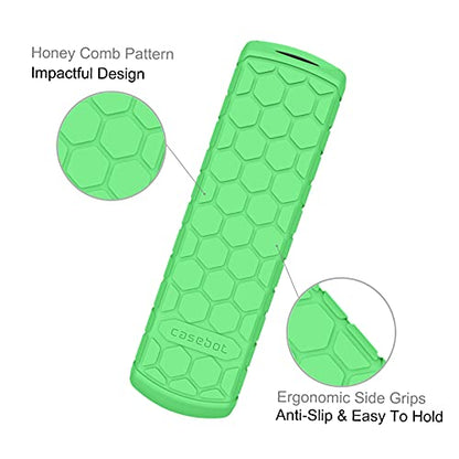 CaseBot Silicone Case for Alexa Voice Remote (2nd & 3rd Generation) - color: Green Glow in the Dark