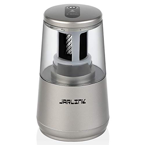 JARLINK Electric Pencil Sharpener, Heavy Duty Helical Blade, Auto Stop - color: Gray