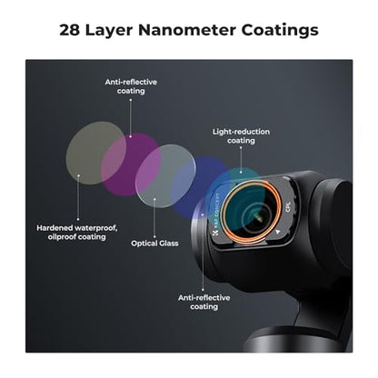 K&F CONCEPT 6 Pack UV+CPL+ND16/PL+ND32/PL+ND64/PL+ND256/PL Filter Set - style: 6-PACK