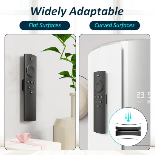 Magnetic Silicone Remote Control Holder Wall Mount for TV Fan 6 Pack Black - color: 6 Black, size: Square