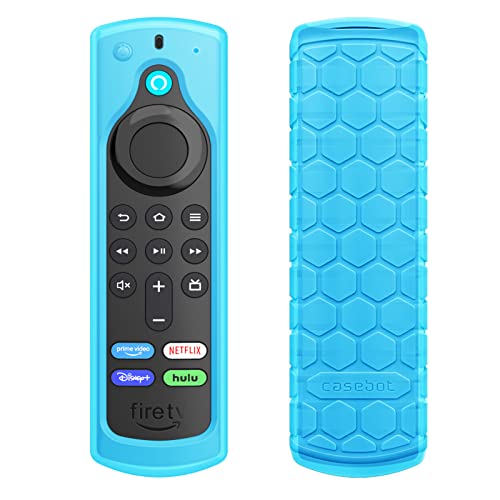 CaseBot Silicone Case for Alexa Voice Remote (2nd & 3rd Generation) - color: Blue Glow