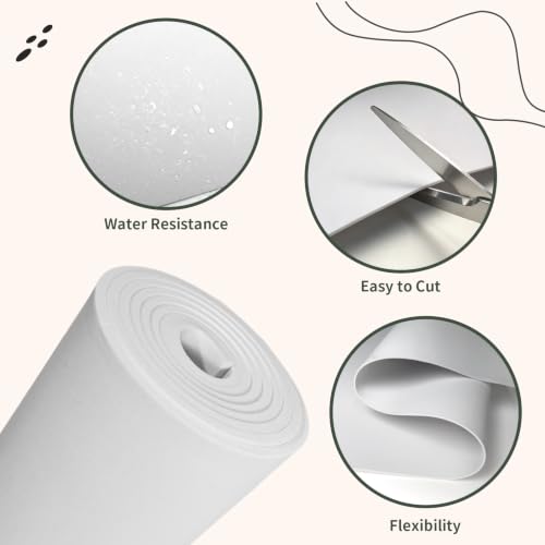 Foam Craft Sheets, 38x100CM EVA Foam Roll, 3MM White DIY Handcraft Sheets - color: WHITE-15x39in-3MM
