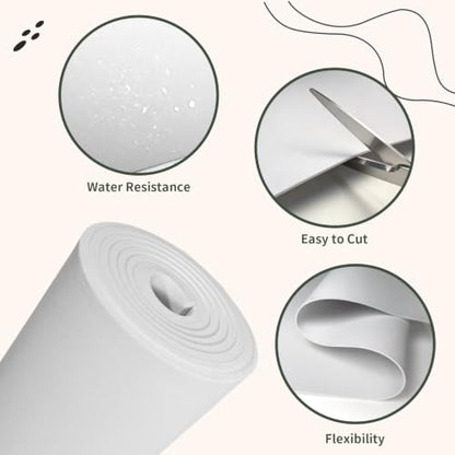 Foam Craft Sheets, 38x100CM EVA Foam Roll, 3MM White DIY Handcraft Sheets - color: WHITE-15x39in-3MM