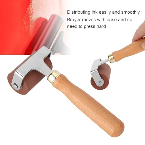 Anu Limen Soft Rubber Brayer High-Elasticity Roller for Printmaking, Scrapbooking & Art Crafts, Even Ink Application, Non-Slip Handle(5cm) - size: 5cm