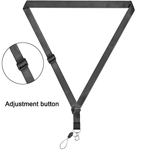 AMUU 6 Pcs Lanyards with Vertical ID Badge Holder - color: 6 Pack Black Lanyard With Badge Holder