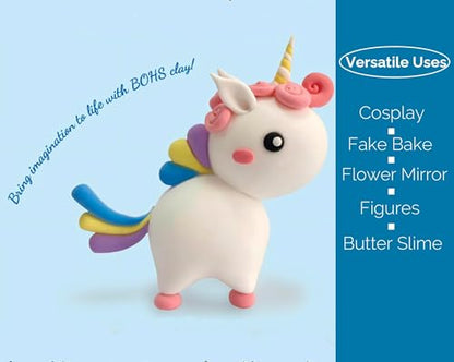 BOHS Foam Clay for Kids, White Air Dry Modeling Clay, 3.5 oz - color: White