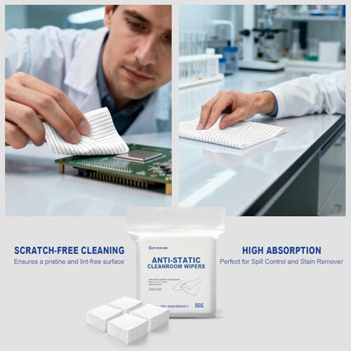 Anti-Static Microfiber cloths 4"x4"(400 Pcs,200GSM) - size: 4"x4" (Pack of 400)