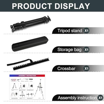 AROIC 17-66 in Art Easel Stand, Aluminum Tripod for Table Top & Floor - style: 1P