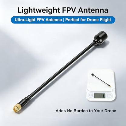 5.8GHz RHCP Long Range FPV Antenna TX RX SMA Male 3.5 High Gain Antenna for Receiver Drone RX Module Fixed-Wing Models FPV Races 1 Pair