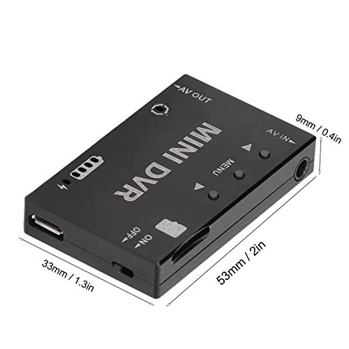 Mini FPV DVR Module, FPV Recorder, Video Audio Recorder, NTSC PAL Switchable Built in Battery, Aluminum Alloy Shell, 53x33x9mm 32GB Support