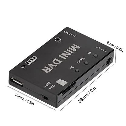Mini FPV DVR Module, FPV Recorder, Video Audio Recorder, NTSC PAL Switchable Built in Battery, Aluminum Alloy Shell, 53x33x9mm 32GB Support