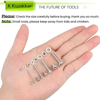 1315Pcs M2 M3 M4 M5 Phillips Pan Head Bolts and Nuts Kit, 24 Size - size: B. M2 M3 M4 M5