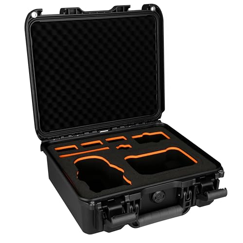 Hard Case Compatible with DJI Mini 5 Pro Fly More Combo - IP67 Waterproof Carrying Case with Custom Foam Insert, Shockproof PP Shell, Ideal for Travel & Outdoor