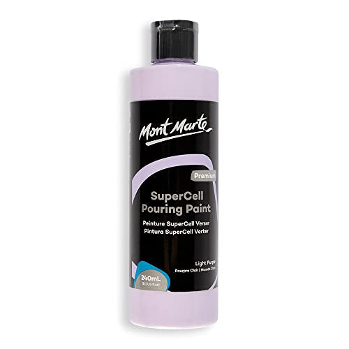 Mont Marte SuperCell Pouring Paint 240ml - Light Purple - color: Light Purple