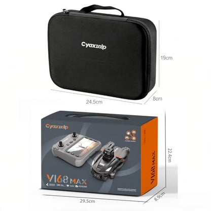 V168MAX Drones with Camera for Adults 4k, Black (3 Batteries)