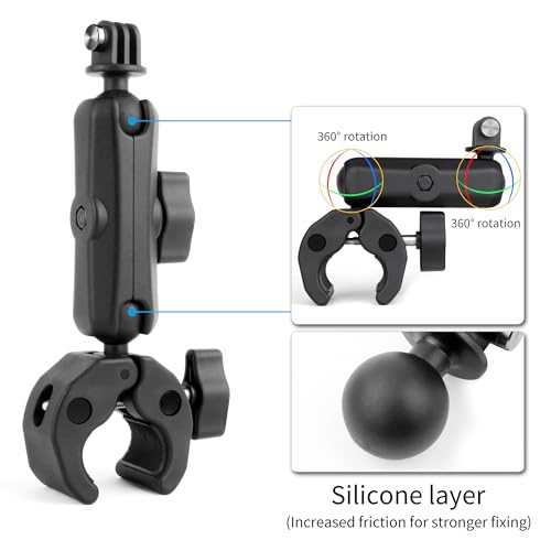 SOONSUN Heavy-Duty Super Clamp Mount for Insta360 and GoPro Action Cameras