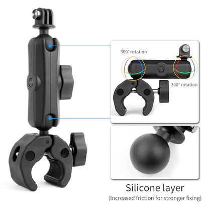 SOONSUN Heavy-Duty Super Clamp Mount for Insta360 and GoPro Action Cameras