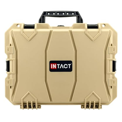 Eylar 18" Hard Camera Case Dry Box with Pull & Pluck Foam - Waterproof Gear Case, Lightweight Stacker Design for Camera, Lenses & Electronics (Tan) - color: Tan