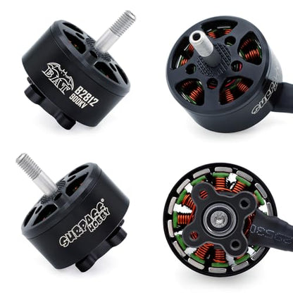 4pcs Surpass B2812 900KV FPV Motors Brushless CW/CCW 5S-6S for Racing Drone Quadcopter with 250mm 18AWG Silicone Wires(Black)
