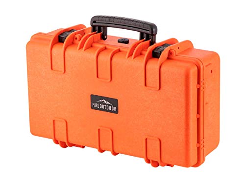 Monoprice Weatherproof Hard Case - 22 x 14 x 8 Inches, With Customizable Foam, Shockproof, IP67, Ultraviolet And Impact Resistant Material, Orange - Pure Outdoor Collection - color: orange, size: 20.3 Liter