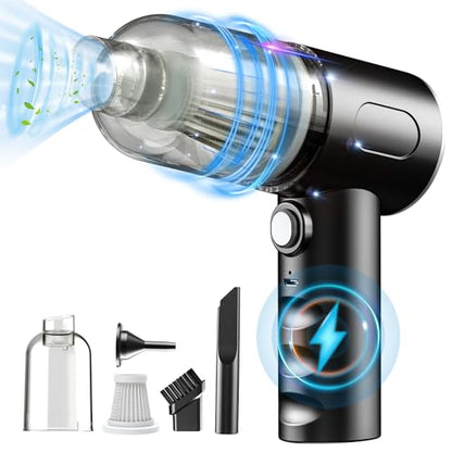 IFTHFOUR Compressed Air Duster-Vacuum Keyboard Cleaner-Air Blower 3-in-1-Electric Air Dusters-Replace Compressed Air Cans for PC,Computer Keyboard,Car Dusterpc Cleaning