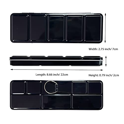 FCLUB Empty Watercolor Palette Paint Case - Medium Tin with 36 Half Pans - style: Tin with 36Pcs Half Pans