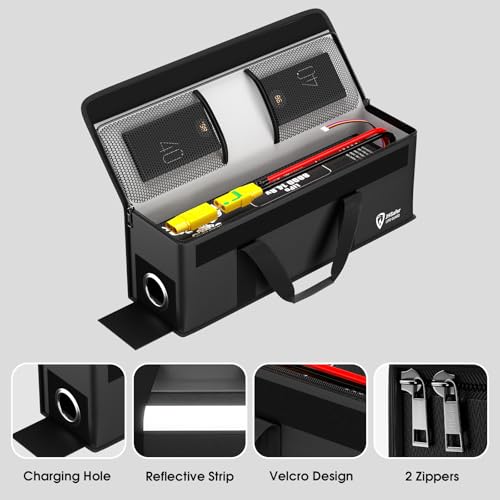 E-Bike Battery Safe Bag Explosionproof, Lipo Bag,19.3 x 5.1 x 7in