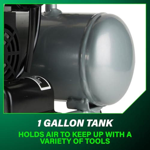 Metabo HPT Quiet Air Compressor, Portable 1 Gallon Oil-Free, EC28M