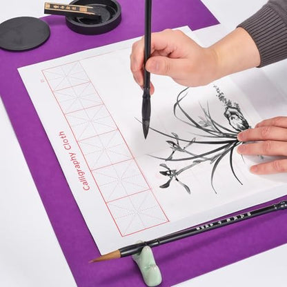 Chinese Calligraphy Set Japanese Calligraphy Kit for Beginner-Blue - color: Blue