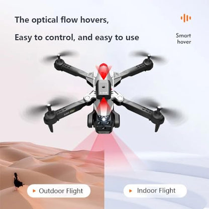OBABO K10 Max Drone 4K High-Definition Three Camera Optical Flow Positioning Professional Aerial Photography Foldable Quadcopter (Silver) - color: Silver