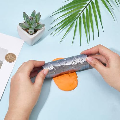 CRASPIRE Pottery Texture Rollers Clay Embossing Roller Bird Pattern Gray Plastic Polymer Like Textured Modeling Shaping Hand Stamps Ceramic Tools for Jewelry Making Earrings DIY Art Craft Beginners - style: Bird