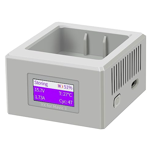 Hanatora LCD USB Battery Charger for DJI Mavic 3/Classic/Pro/Cine/Enterprise Drone,Single Charging Hub Accessories