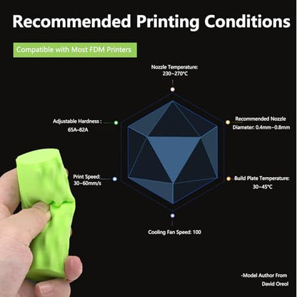 Siraya Tech Flex TPU Air - Active Foaming 3D Printer Filament, Green, 1kg - color: Tpu Air Green