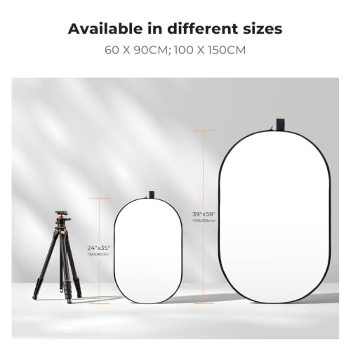 K&F Concept 24" x36” 5-in-1 Oval Foldable Reflector, with Carrying Bag - size: 60x90cm