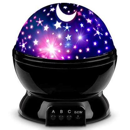 Star Projector Night Light for Kids | Star Lights for Bedroom - color: Black