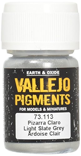 Vallejo - Pigment FX Light Slate Grey, 1.18 Fl. Oz. (35 ml) Pot, Fine Powder Color Pigment for Model Weathering and Hobby Building - style: Light Slate Grey